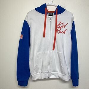 Kid Rock Hoodie M Full Zip American Badass Red, White, Blue Unisex